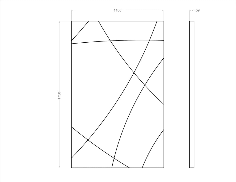 Acoustic Wall Art Panels FUSION 4 dimensions on white background DecorMania eu
