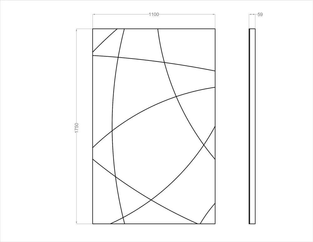 Acoustic Wall Art Panels FUSION 5 dimensions on white background DecorMania eu