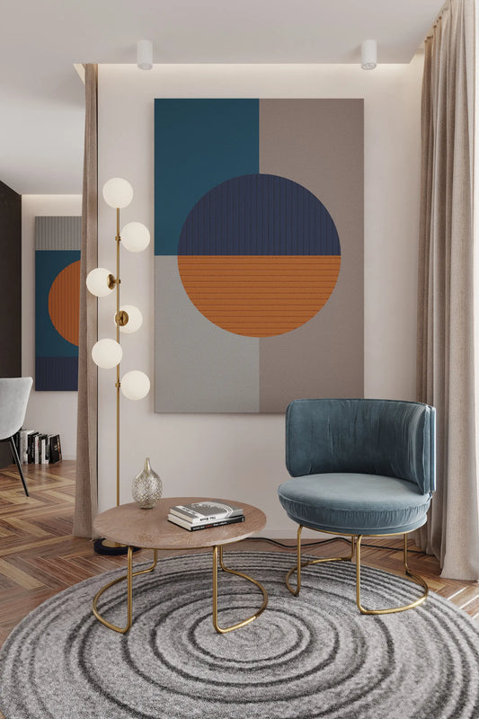 Acoustic Wall Art Panels RING 1 in cozy interior Decormania eu 