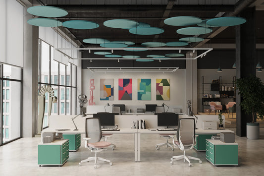 Acoustic Wall Art Panels SHAPES 1 in office interior Decormania eu