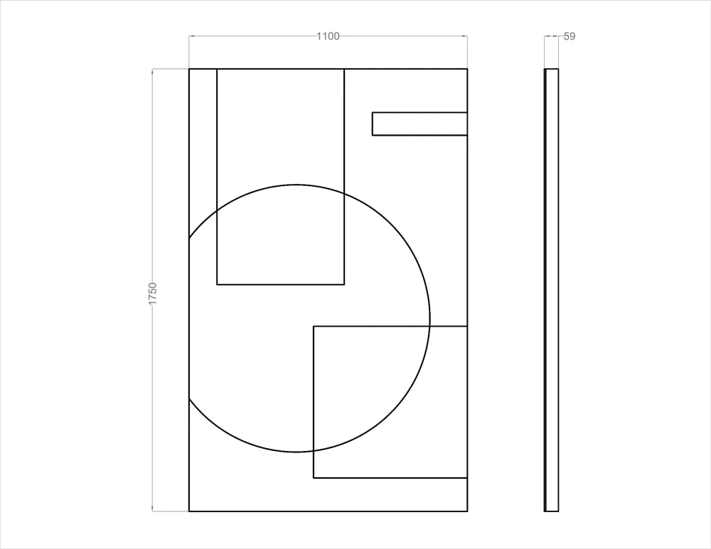 Acoustic Wall Art Panels SHAPES 1 dimensions Decormania eu