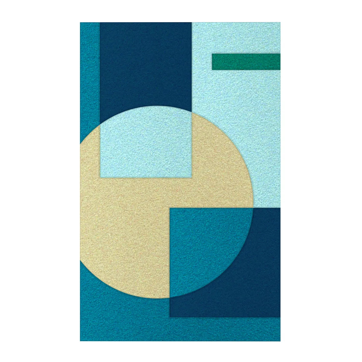 Acoustic Wall Art Panels SHAPES 1 ocean swatch on white background Decormania eu