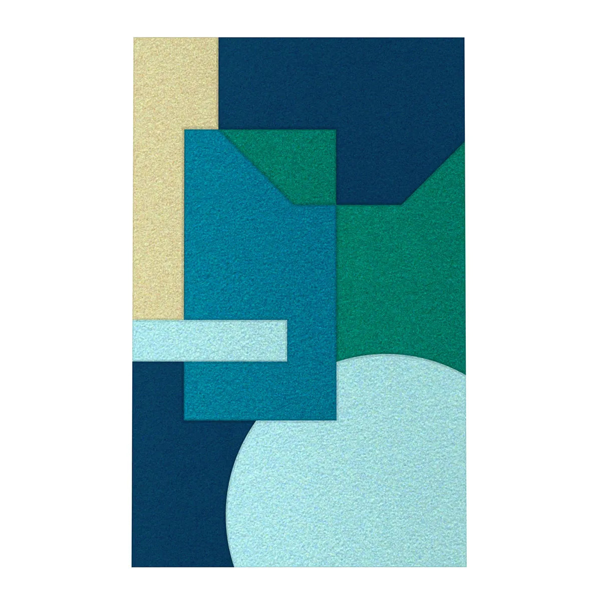 Acoustic Wall Art Panels SHAPES 2 ocean swatch on white background Decormania eu