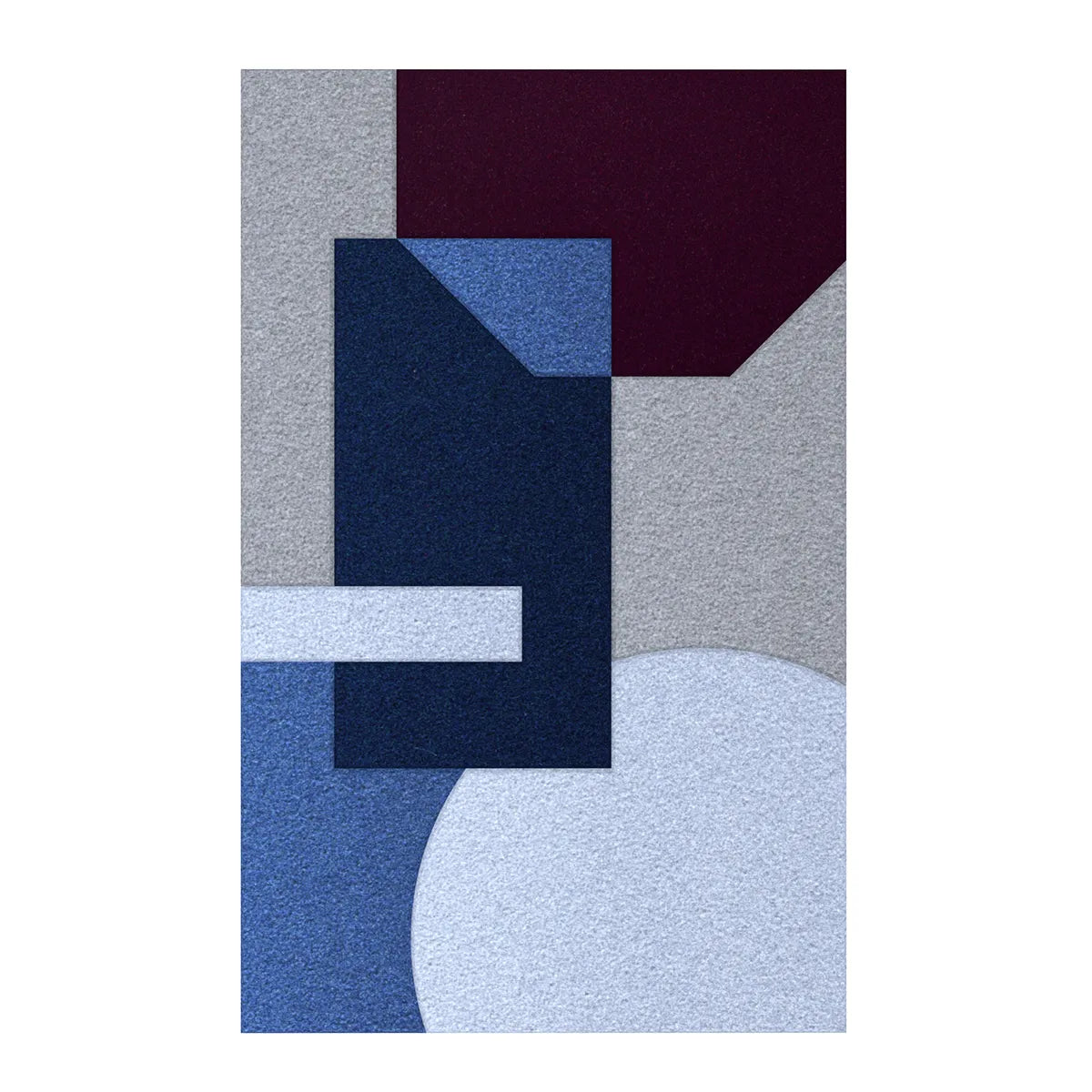 Acoustic Wall Art Panels SHAPES 2 plum on white background Decormania eu