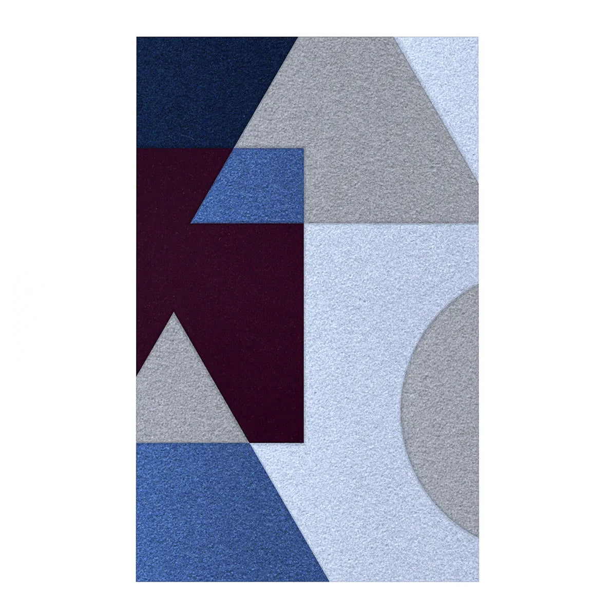 Acoustic Wall Art Panels SHAPES 3 plum swatch on white background Decormania eu