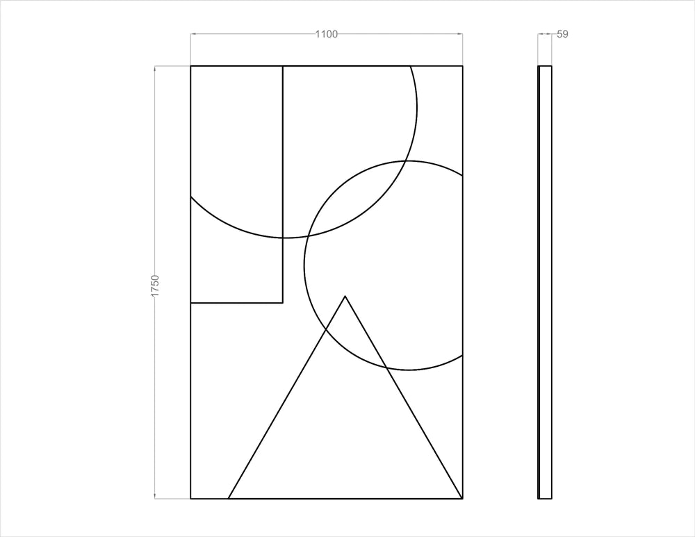 Acoustic Wall Art Panels SHAPES 4 dimensions Decormnia eu