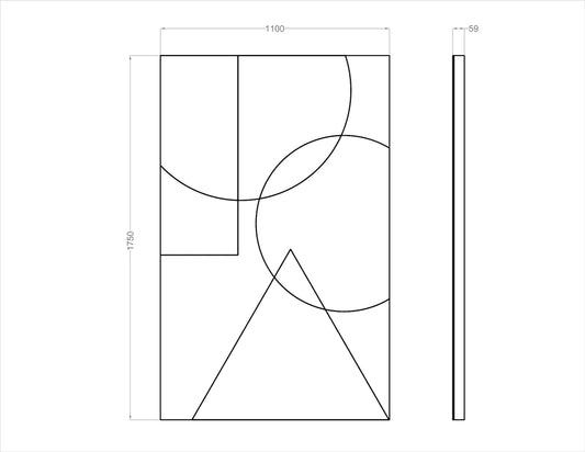 Acoustic Wall Art Panels SHAPES 4 dimensions Decormnia eu