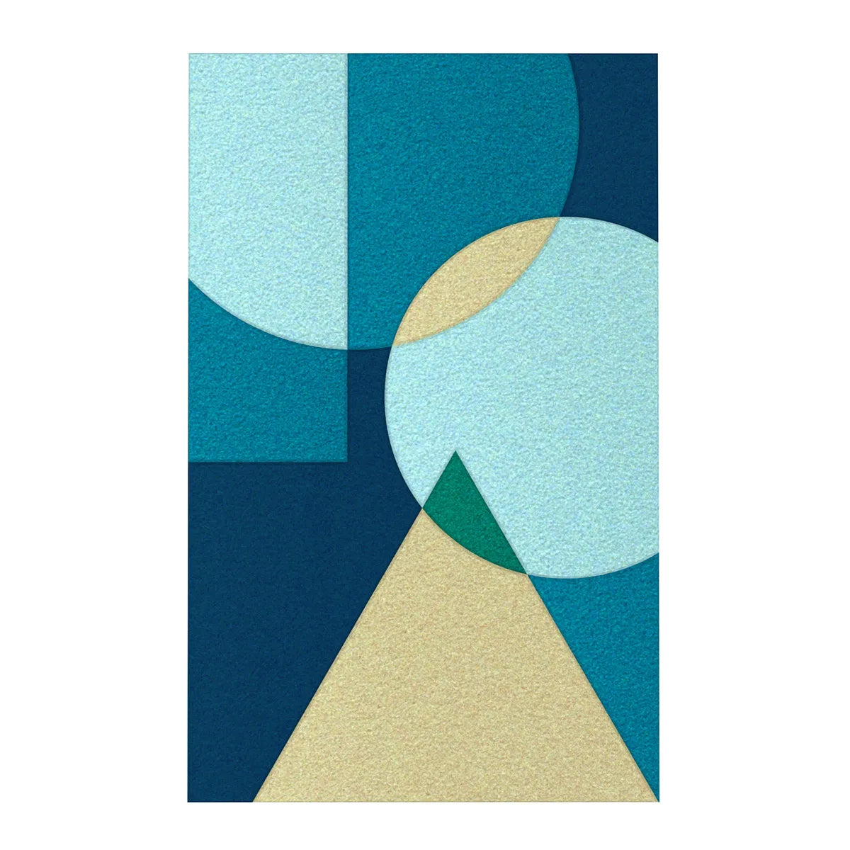 Acoustic Wall Art Panels SHAPES 4 ocean swatch on white background Decormnia eu