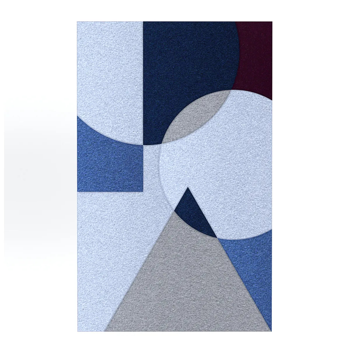 Acoustic Wall Art Panels SHAPES 4 plum swatch on white background Decormnia eu