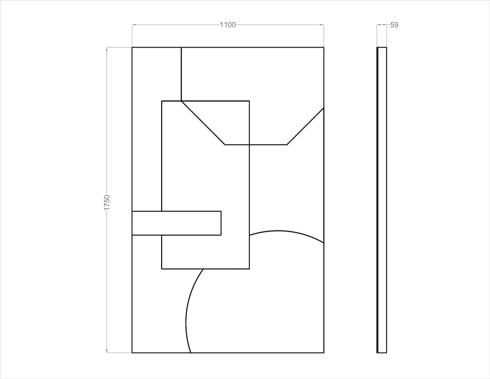 Acoustic Wall Art Panels SHAPES 5 dimensions Decormania eu