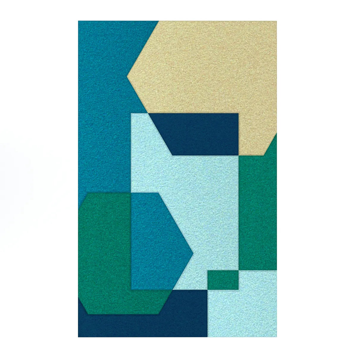 Acoustic Wall Art Panels SHAPES 5 ocean swatch on white background Decormania eu