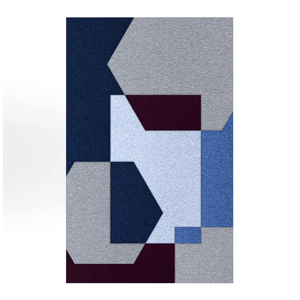 Acoustic Wall Art Panels SHAPES 5 plum swatch on white background Decormania eu