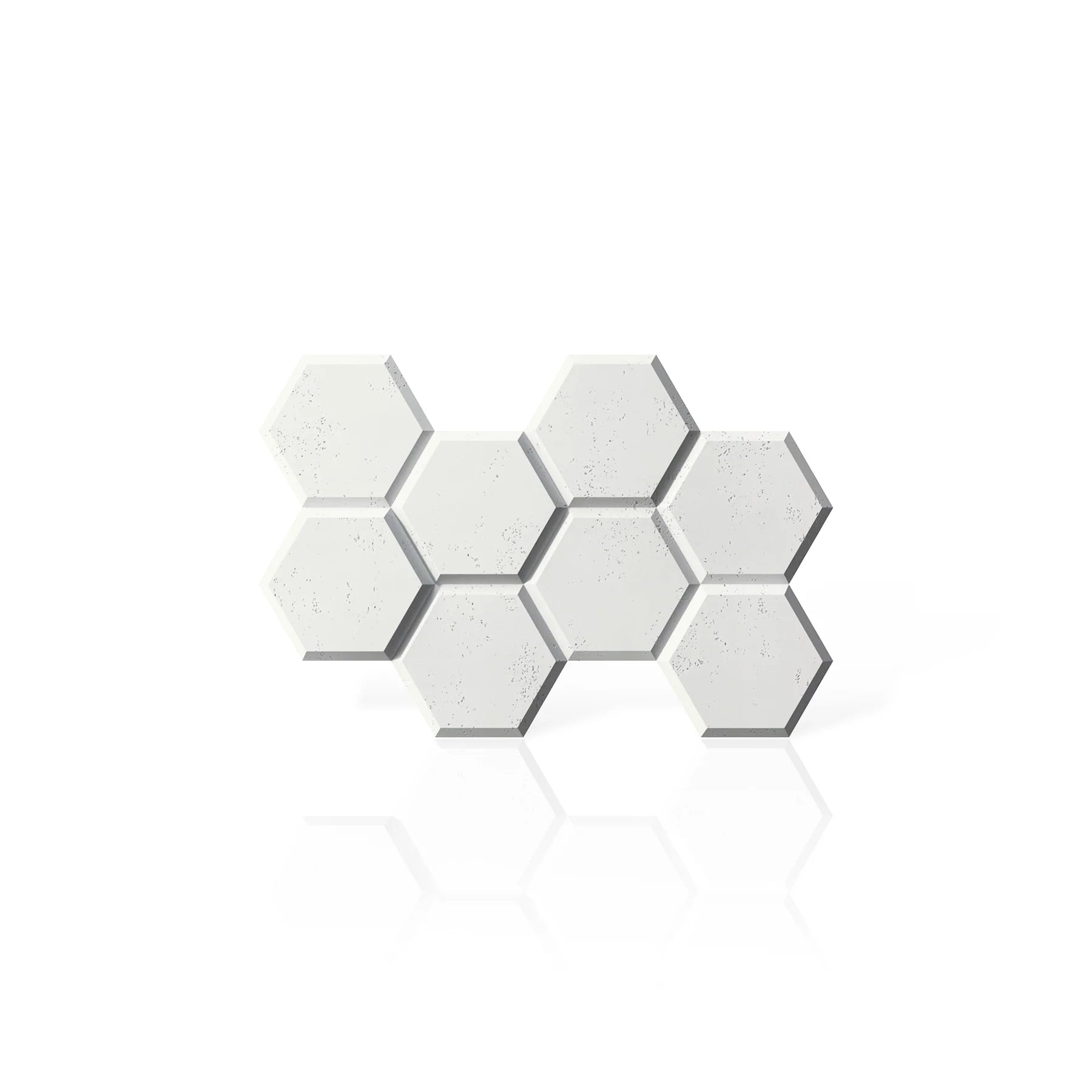 3D Concrete Wall Panels HEXAGON colour swatch on white background DecorMania.eu