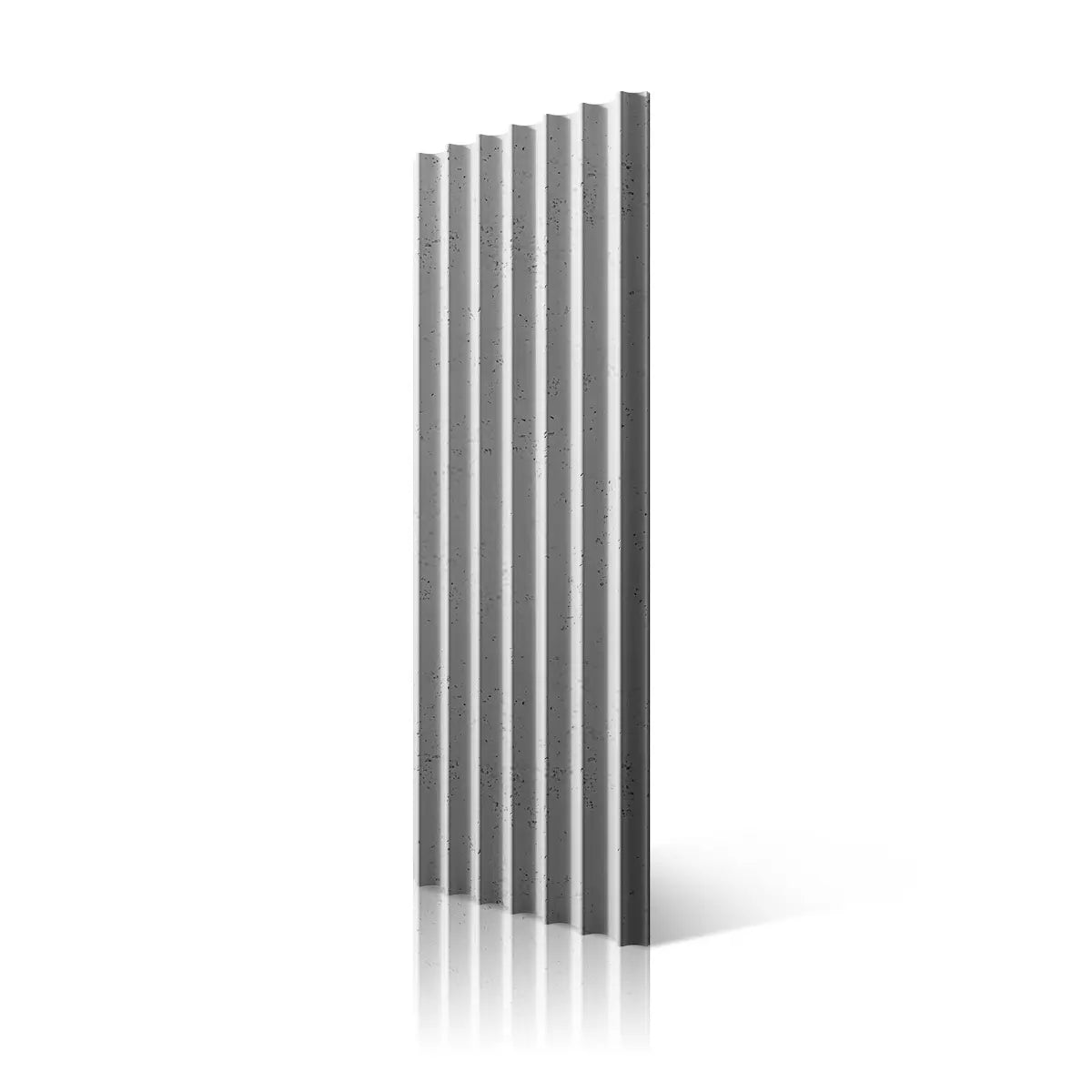 3D Concrete Wall Panel GROOVER S colour B0 on white background DecorMania.eu