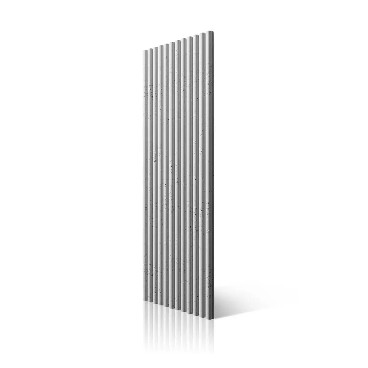 3D Concrete Wall Panel TUBES B0 on white background DecorMania.eu