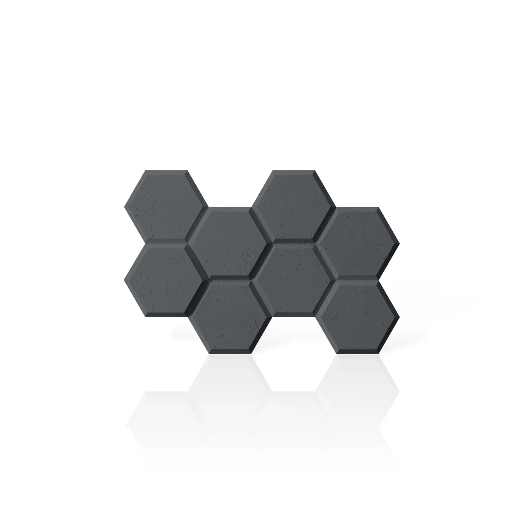 3D Concrete Wall Panels HEXAGON colour swatch on white background DecorMania EU
