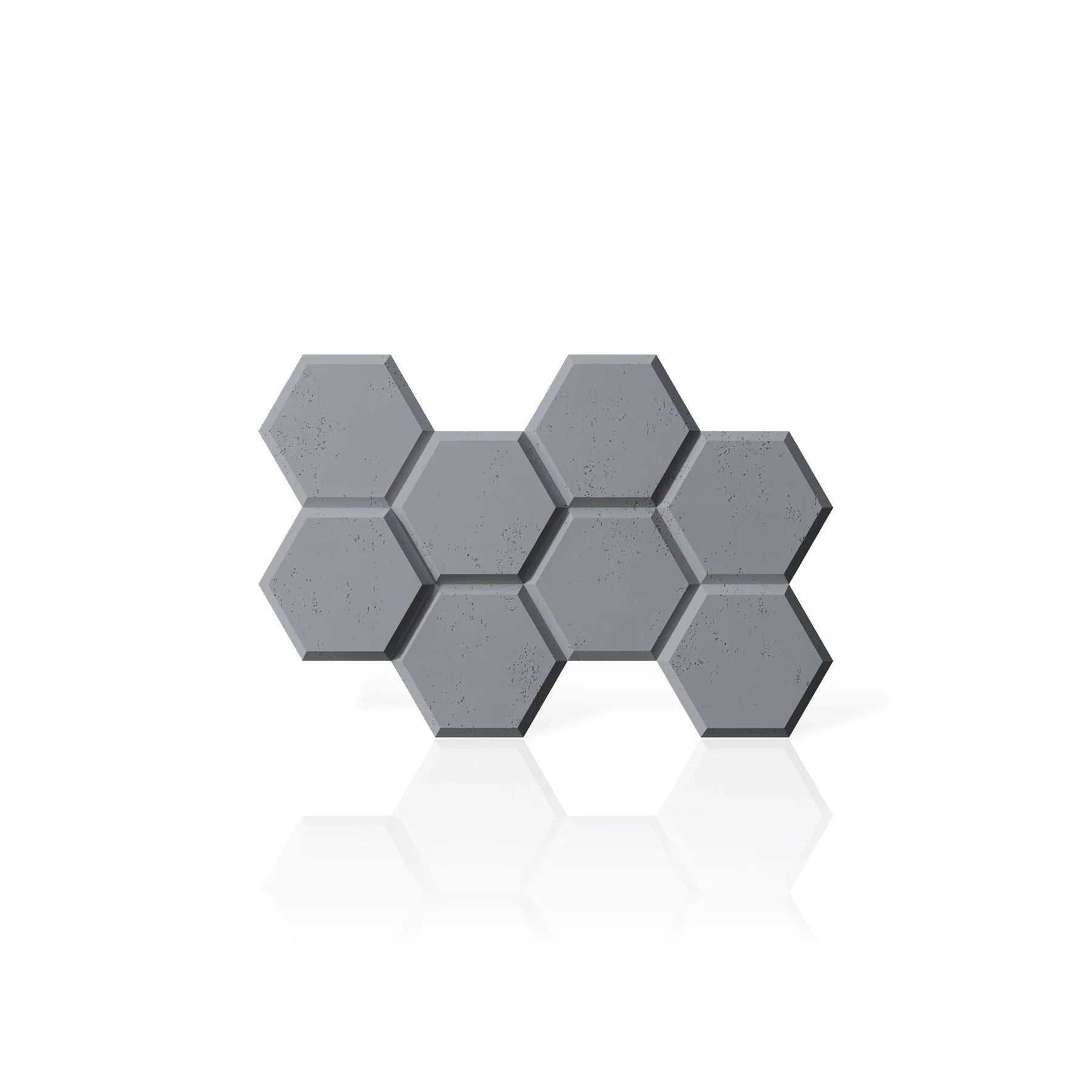 3D Concrete Wall Panels HEXAGON colour swatch on white background DecorMania.eu