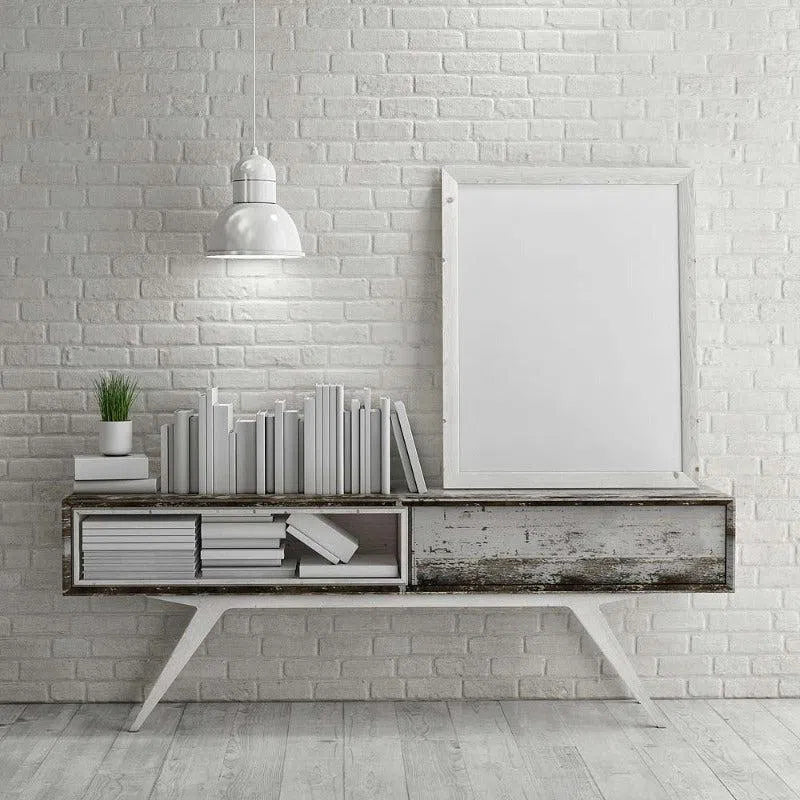 BRICK Polystyrene Wall Art – 3D Decorative Panels in white colour interior DecorMania.eu