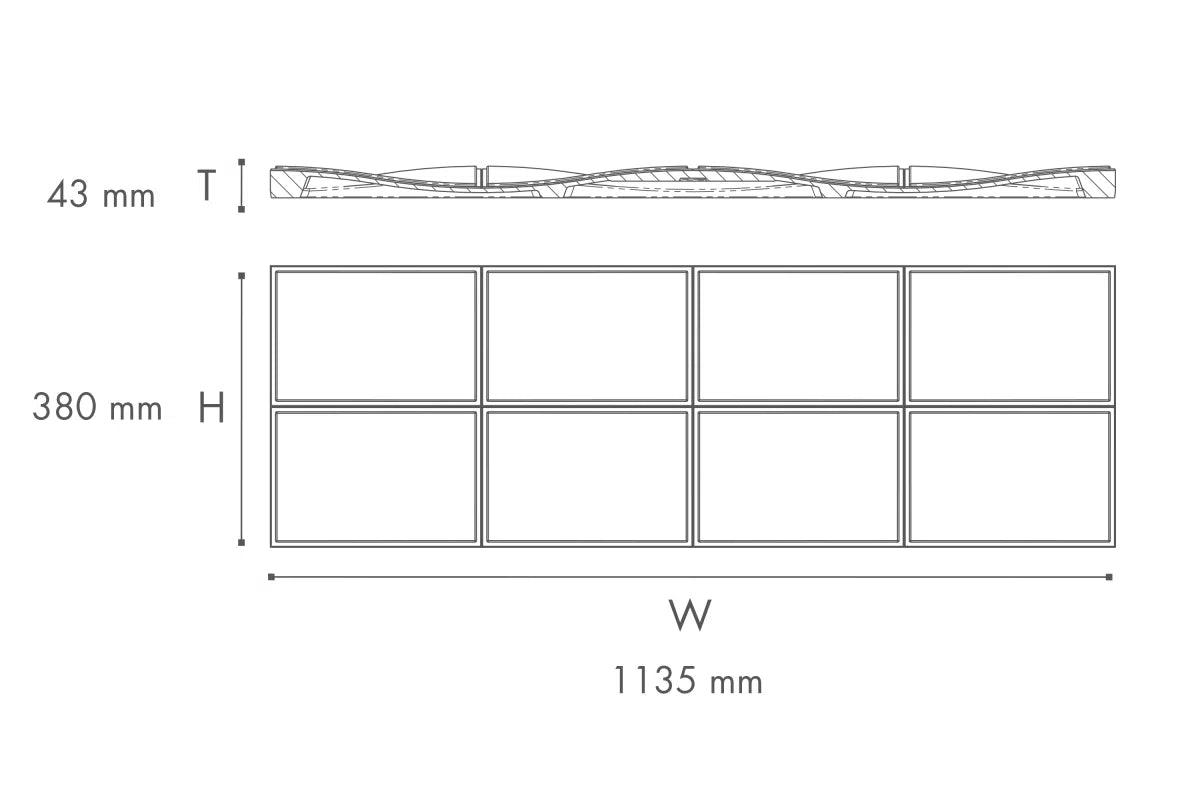 BUMP 3D Polyurethane Wall Art Panel dimensions DecorMania.eu