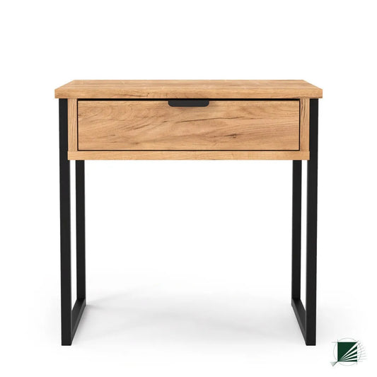 Bed Table LOFT Oak Black on white background DecorMania.eu