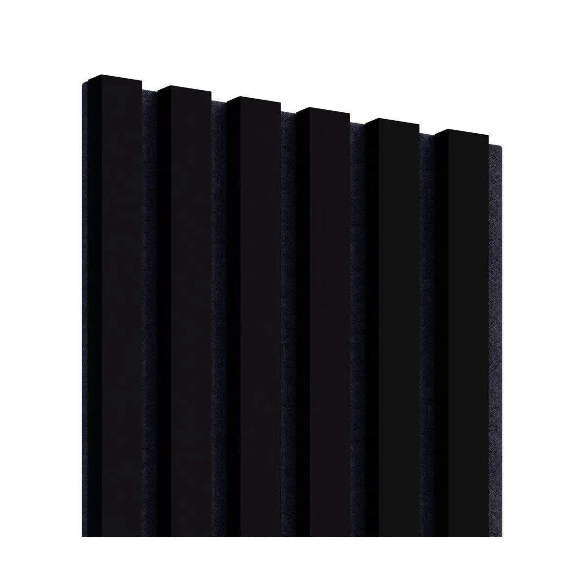 Acoustic Slatted Wall Panels on white background closeup DecorMania.eu