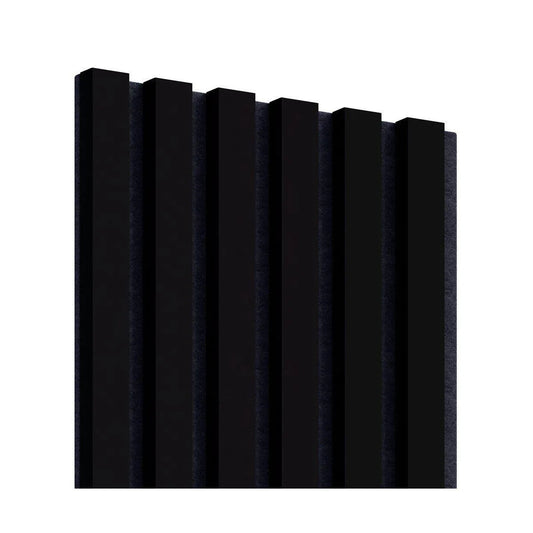 Acoustic Slatted Wall Panels on white background closeup DecorMania.eu