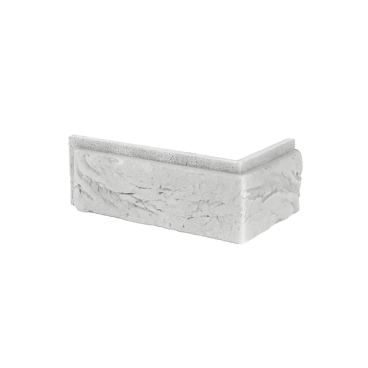 Brick Slips BOSTON Concrete Interior & Exterior - Box corner piece on white background Decormania.eu