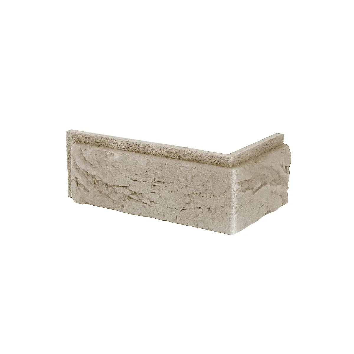 Brick Slips BOSTON Concrete Interior & Exterior - Box corner piece on white background Decormania.eu