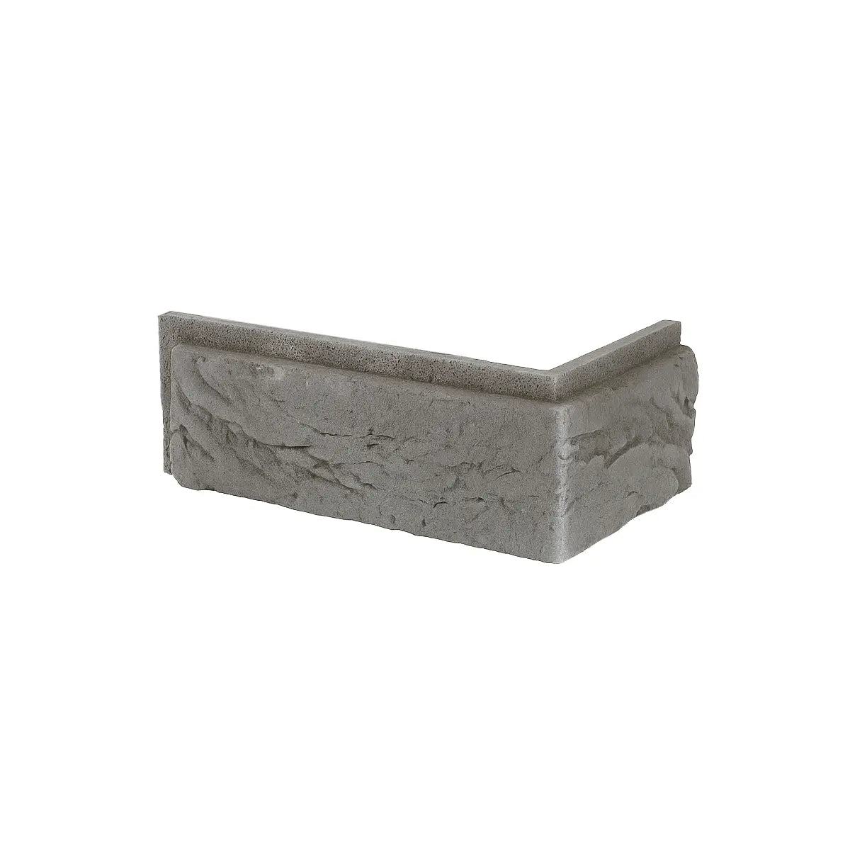Brick Slips BOSTON Concrete Interior & Exterior - Box corner piece on white background Decormania.eu