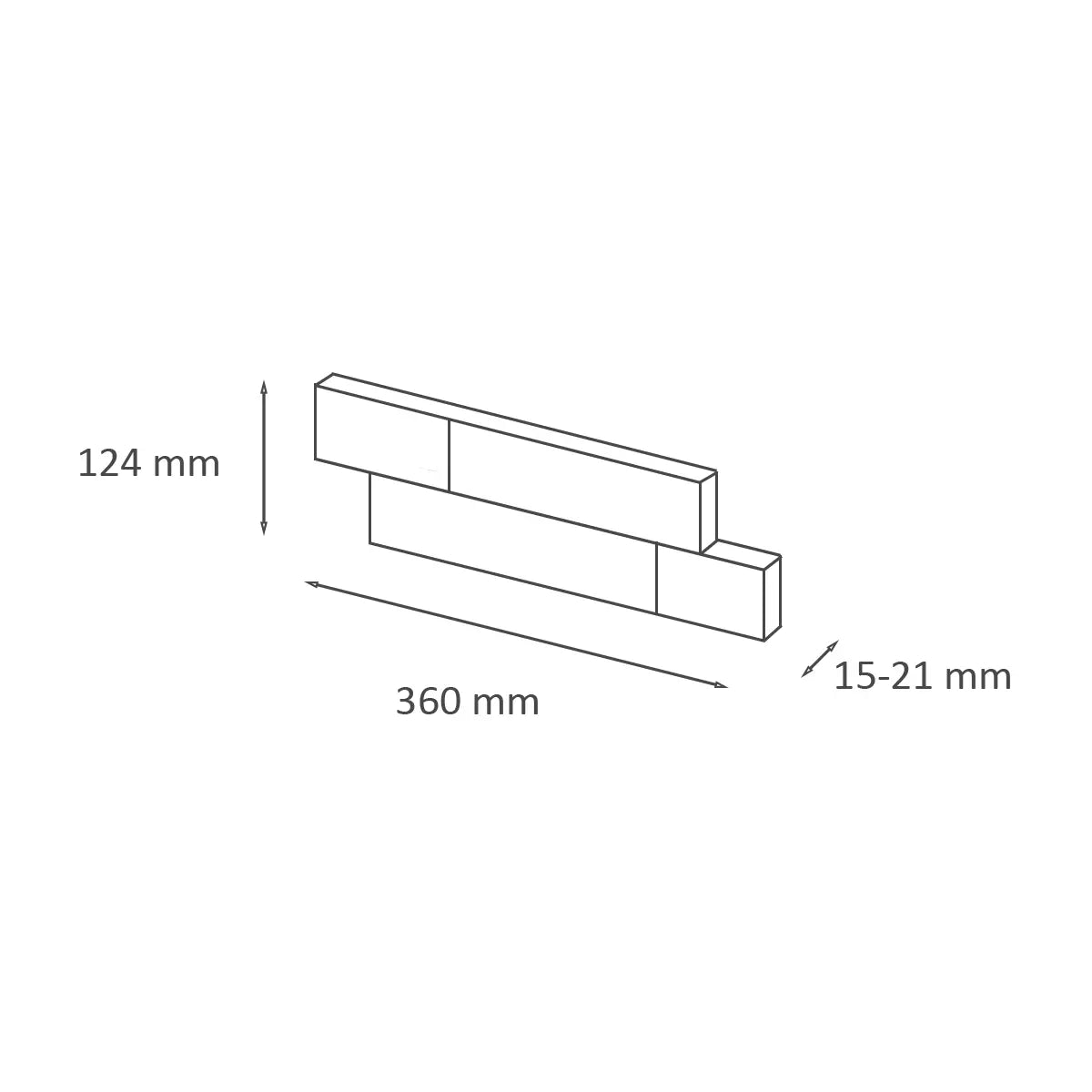 Brick Slips BRICKAL Gypsum Interior - Box on white background Decormania.eu