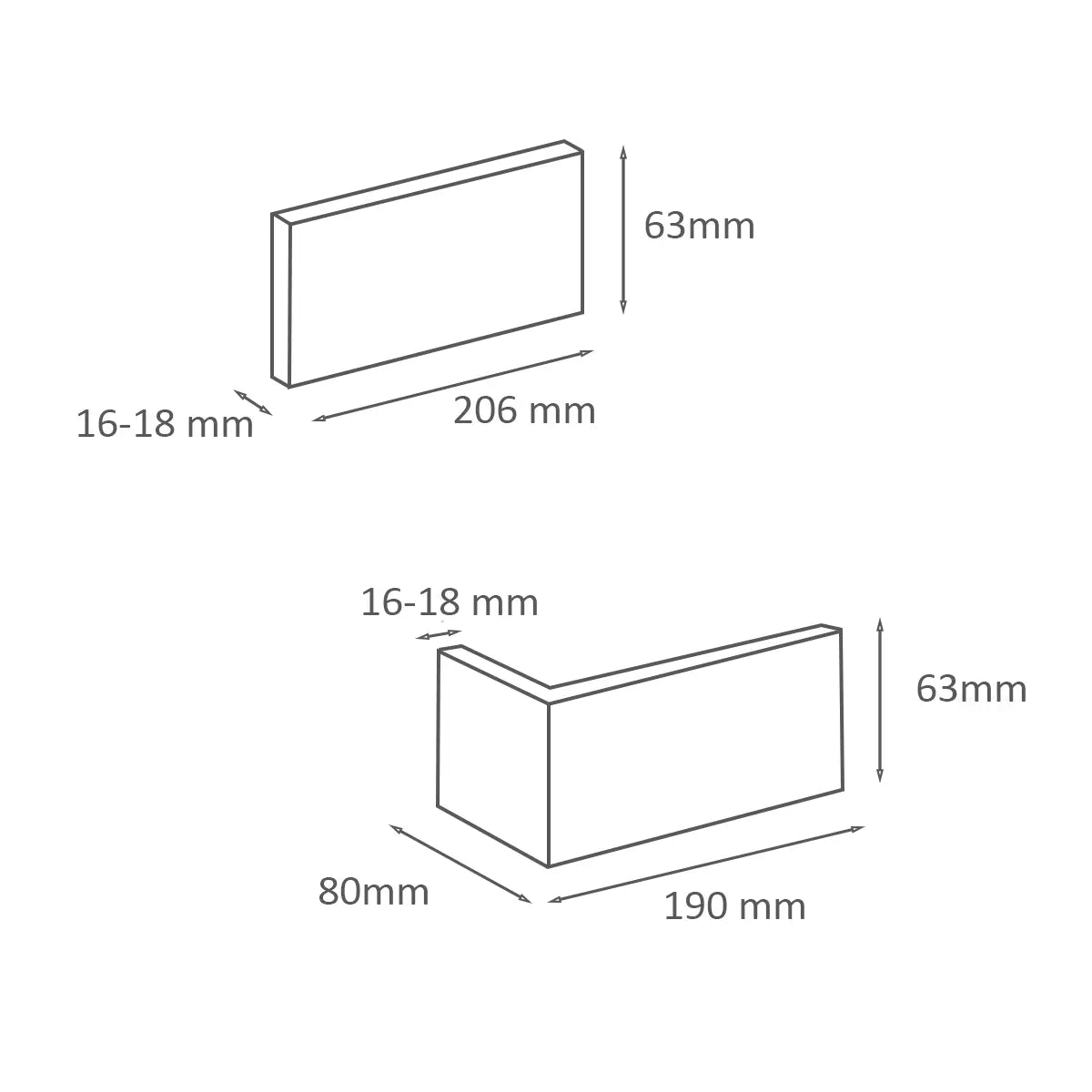 Brick Slips LOFT Gypsum Interior - box on white background Decormania.eu