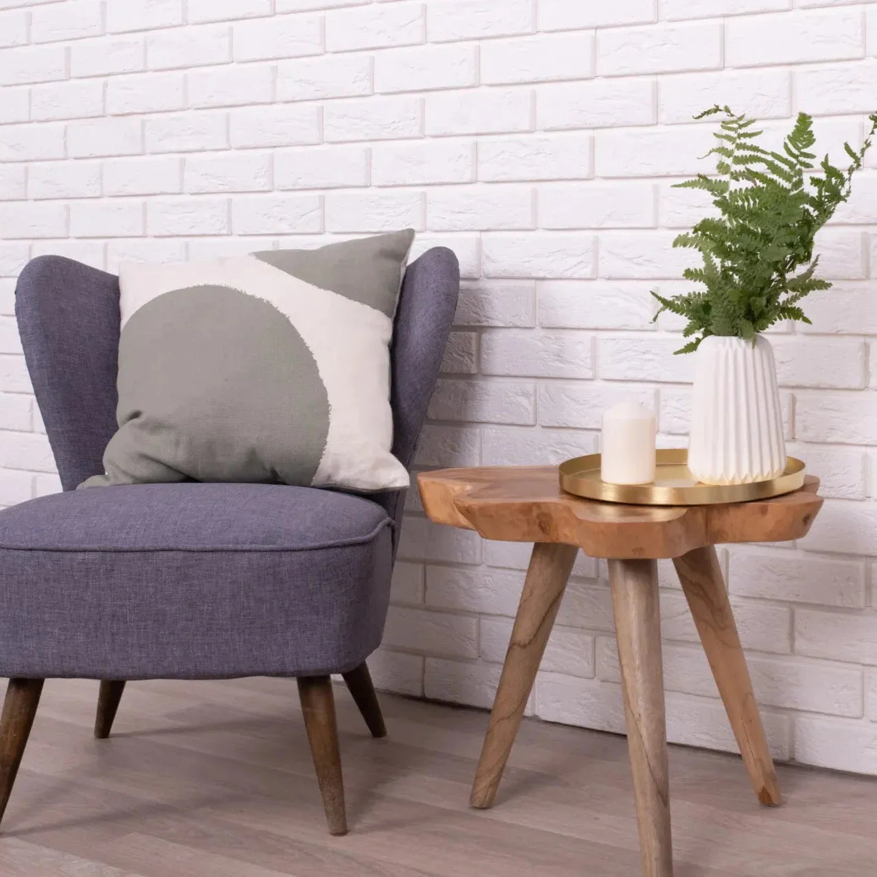 Brick Slips PARMA Gypsum Interior - Box white feature wall Decormania UK