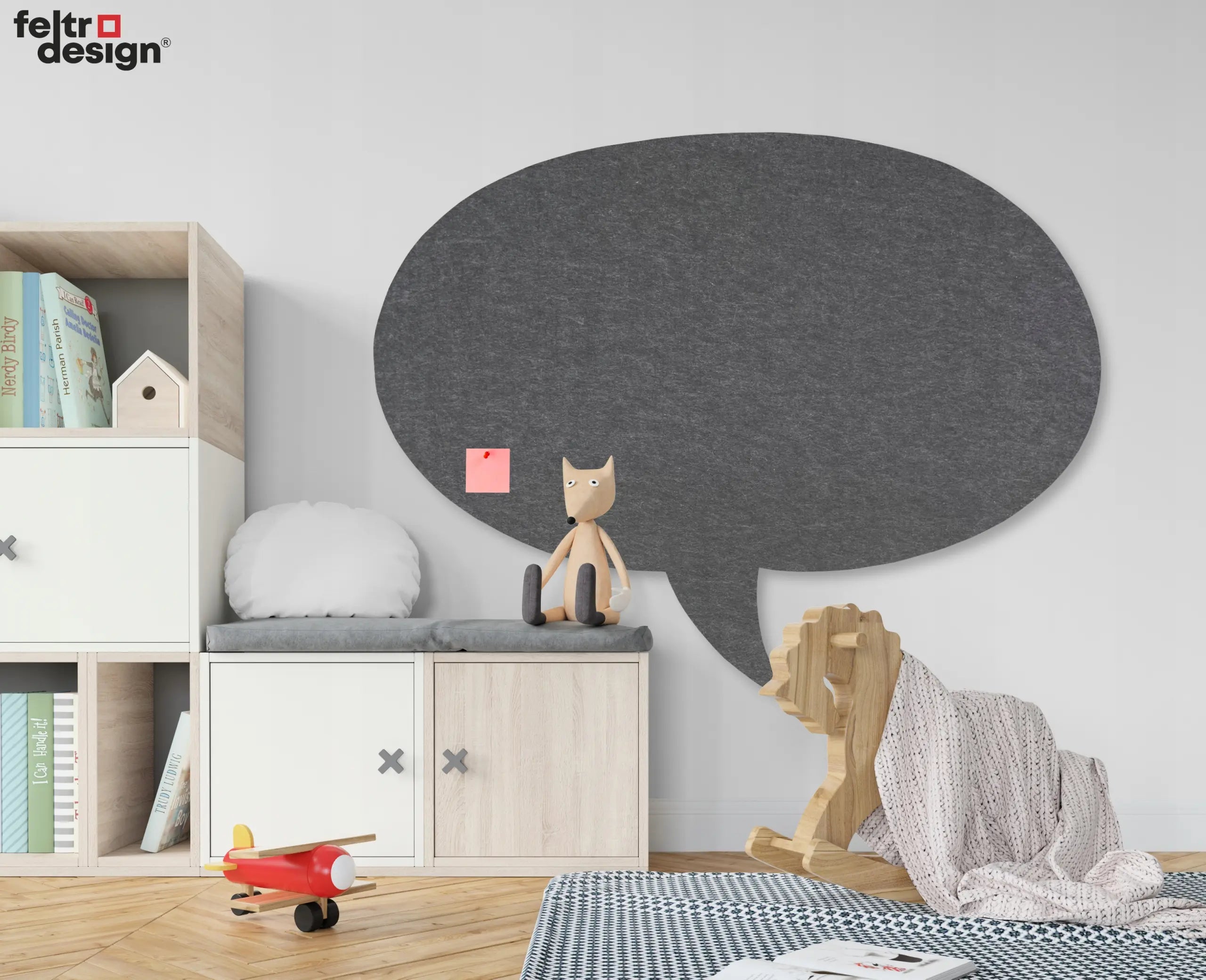 Bulletin Felt Pin Board - BUBBLE in childrens room interior Decormania EU