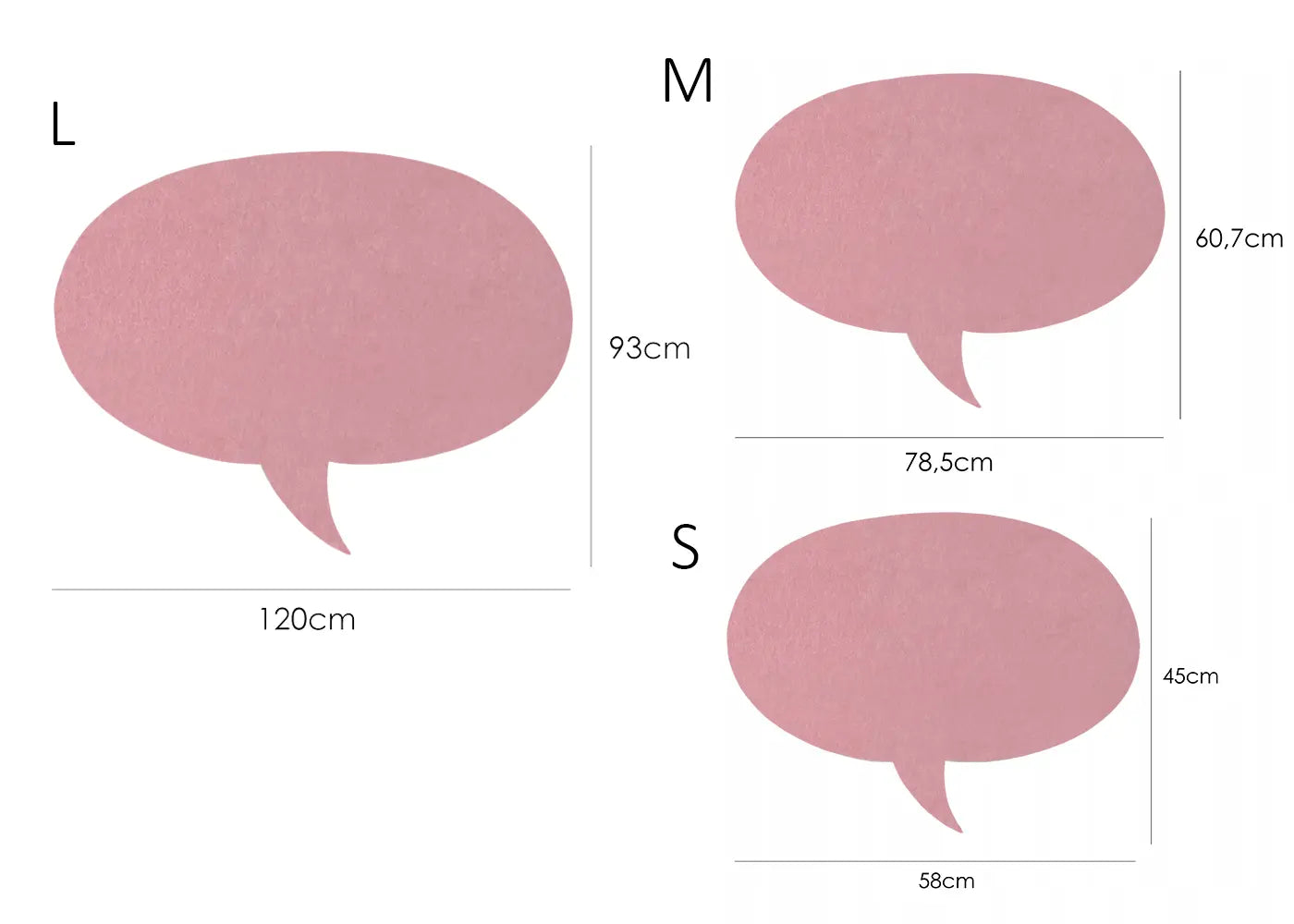 Bulletin Felt Pin Board - BUBBLE dimensions Decormania EU