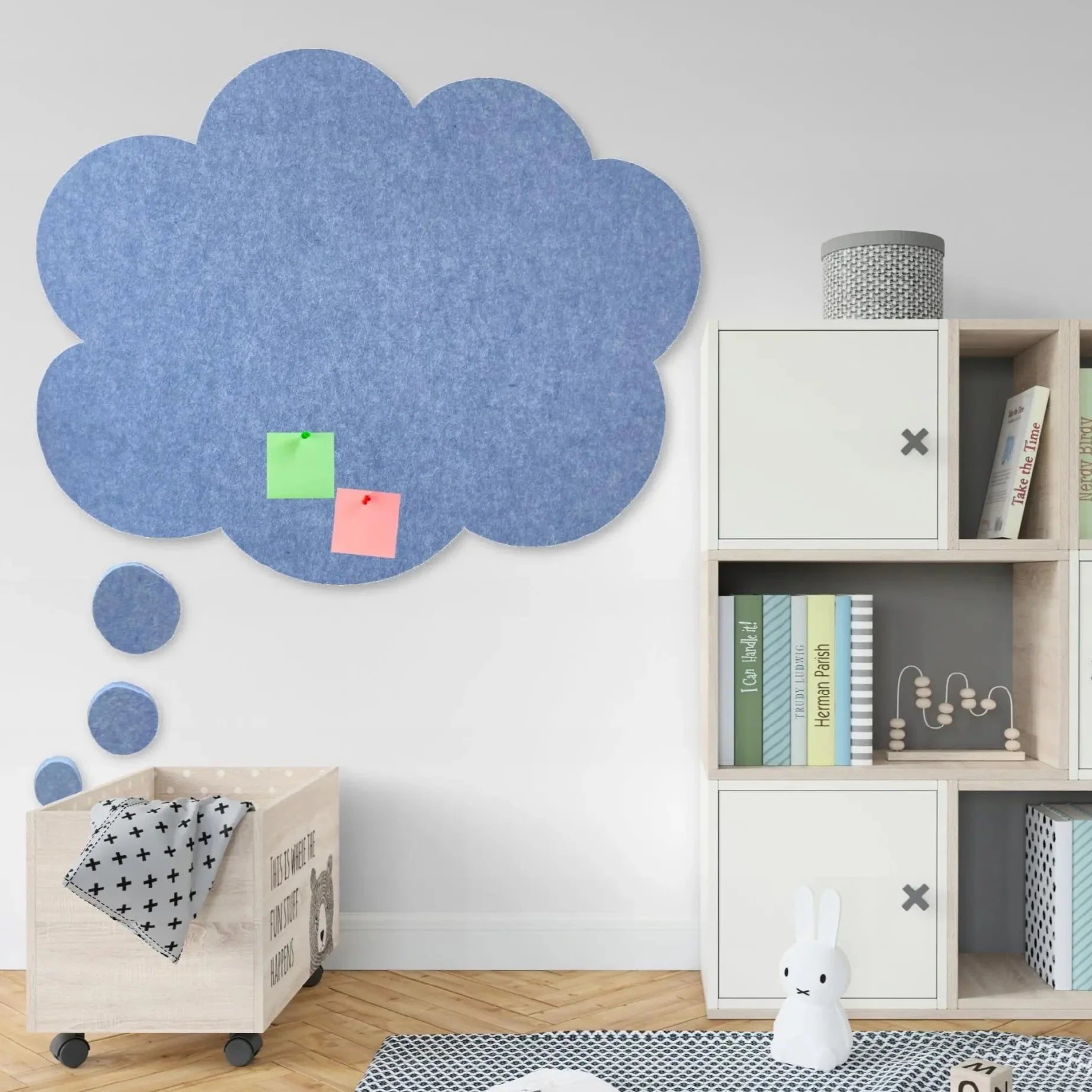 Bulletin Felt Pin Board - CLOUD in childrens room Decormania EU