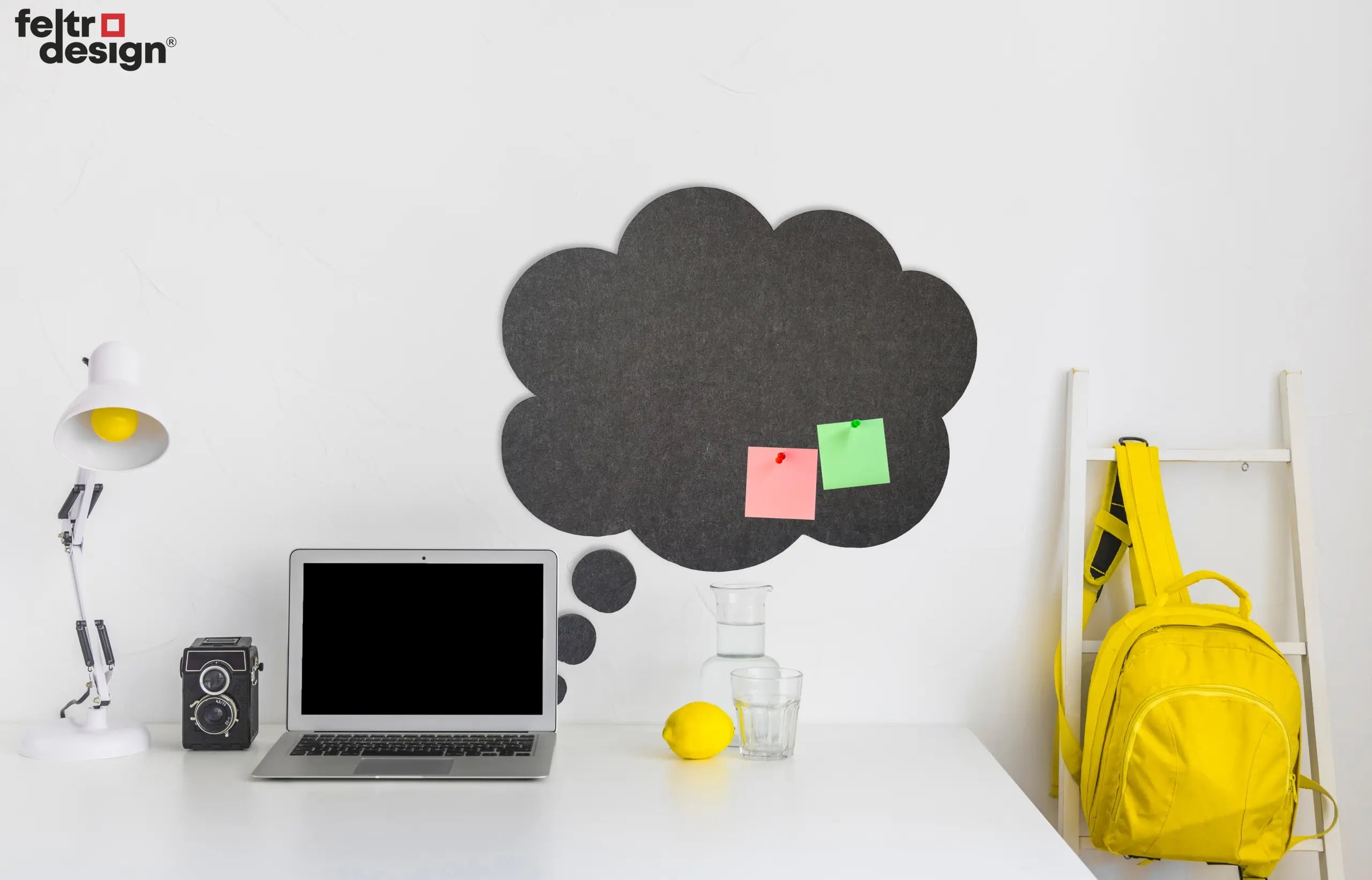 Bulletin Felt Pin Board - CLOUD in office interior Decormania EU