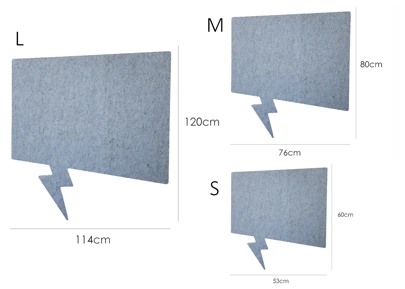 Bulletin Felt Pin Board - COMIC size chart Decormania EU