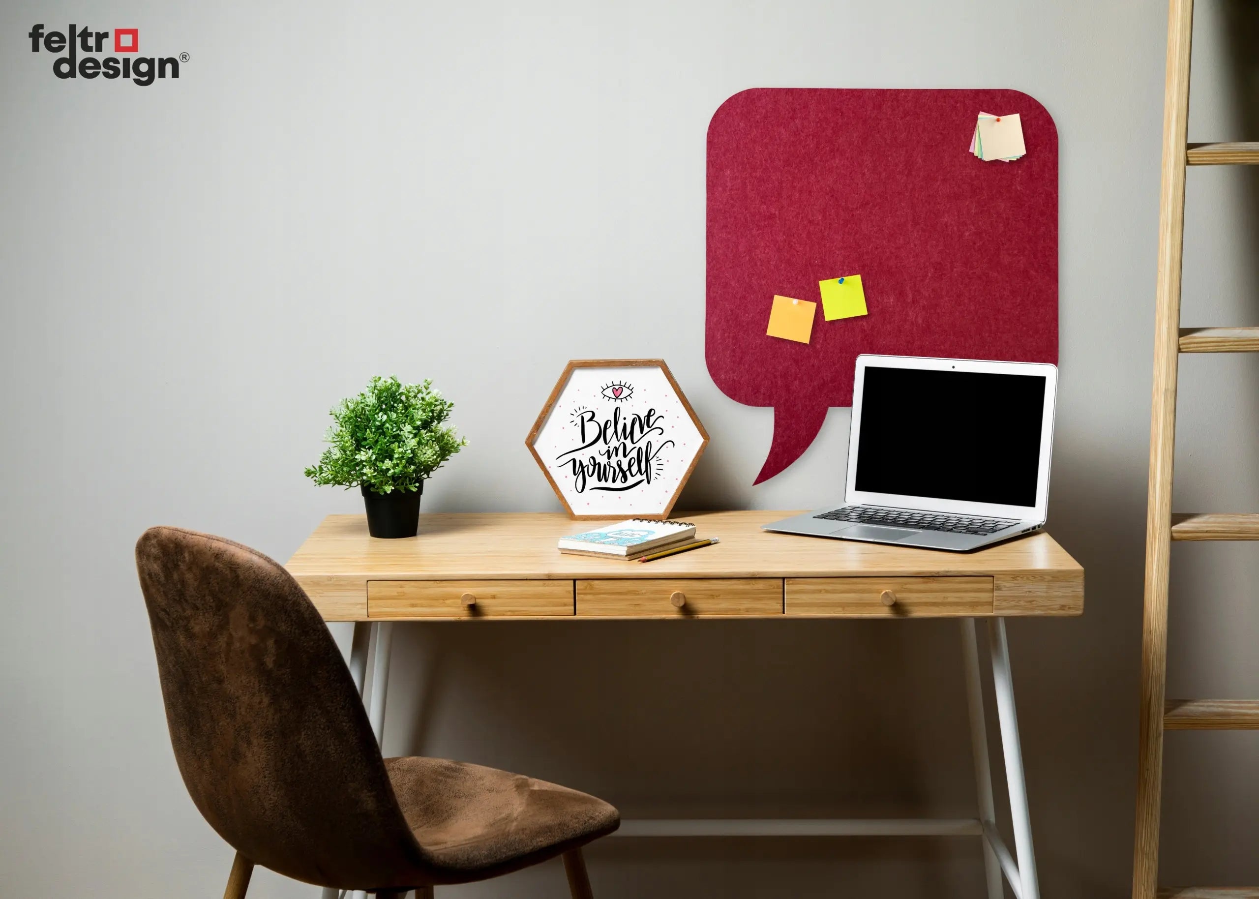 Bulletin Felt Pin Board - PANEL in office interior Decormania EU