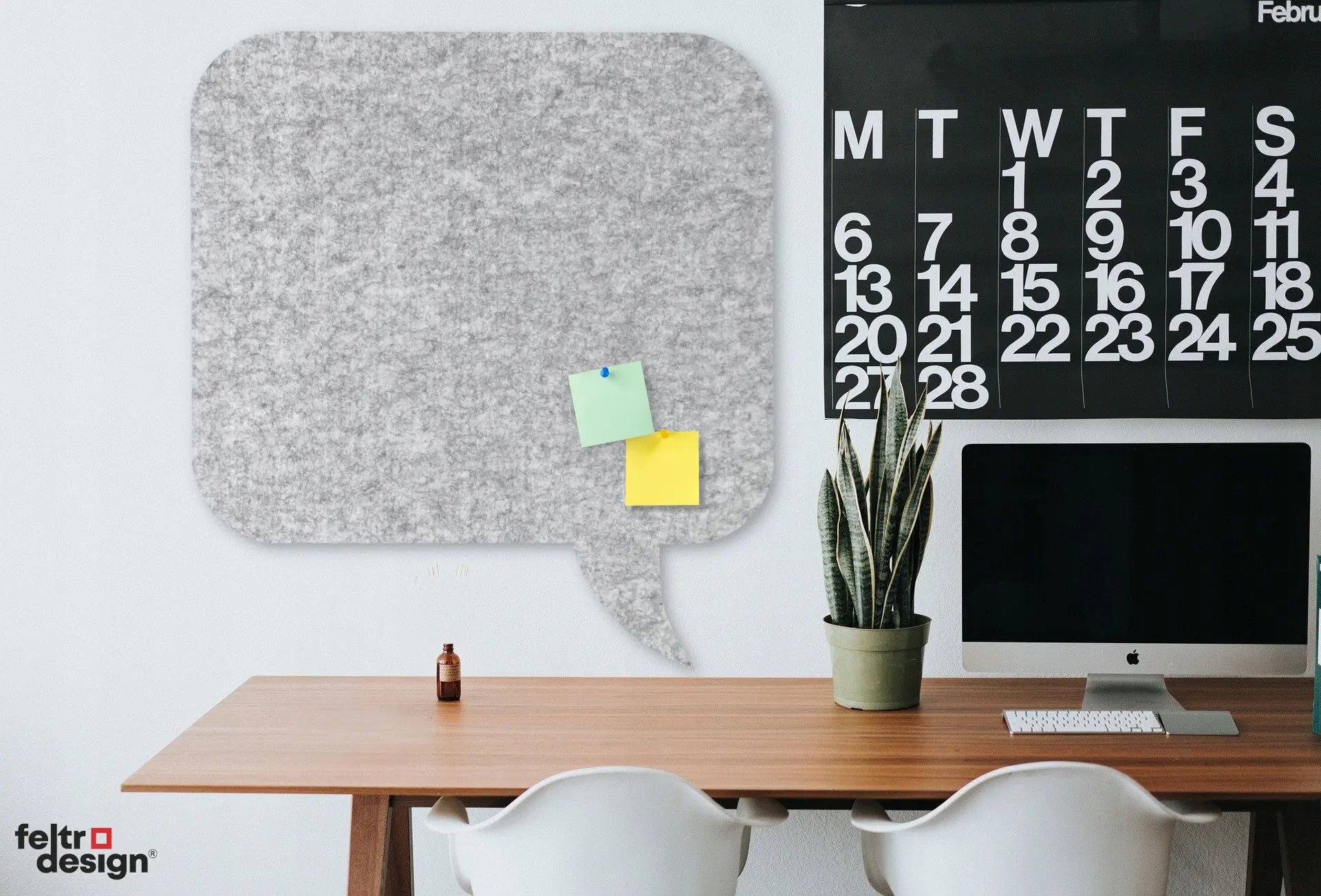 Bulletin Felt Pin Board - PANEL in office interior Decormania EU