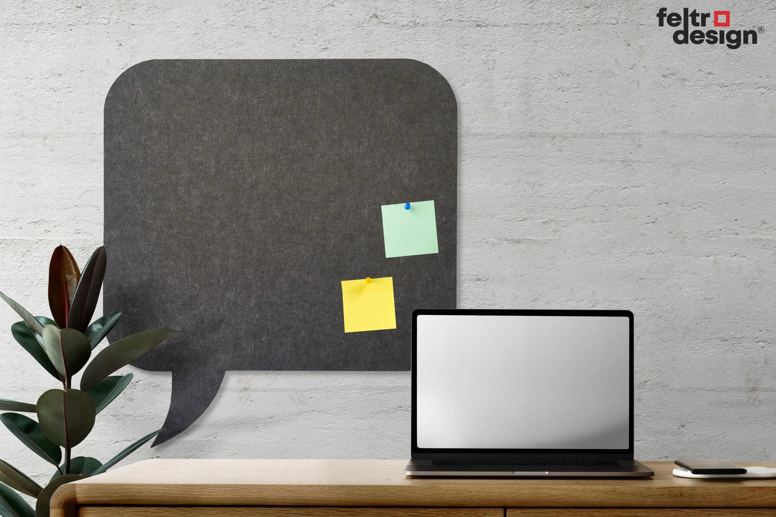 Bulletin Felt Pin Board - PANEL in office interior Decormania EU