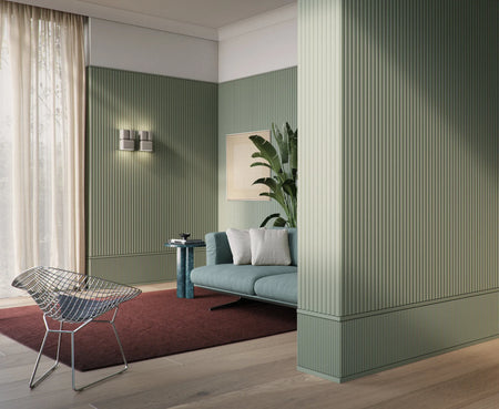 CANELE L 3D Polyurethane Wall Art Panel in living room interior DecorMania.eu