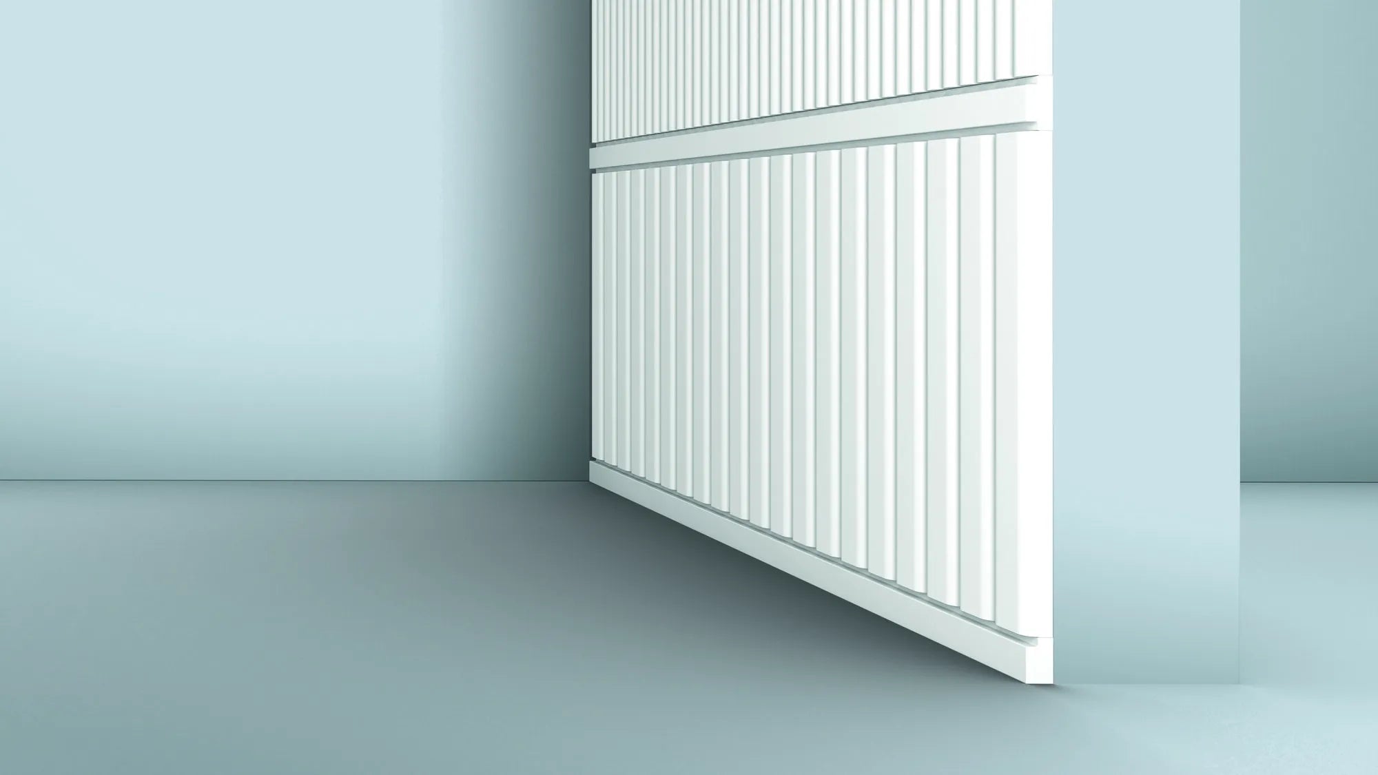 CANELE L 3D Polyurethane Wall Art Panel on light blue background closeup DecorMania.eu