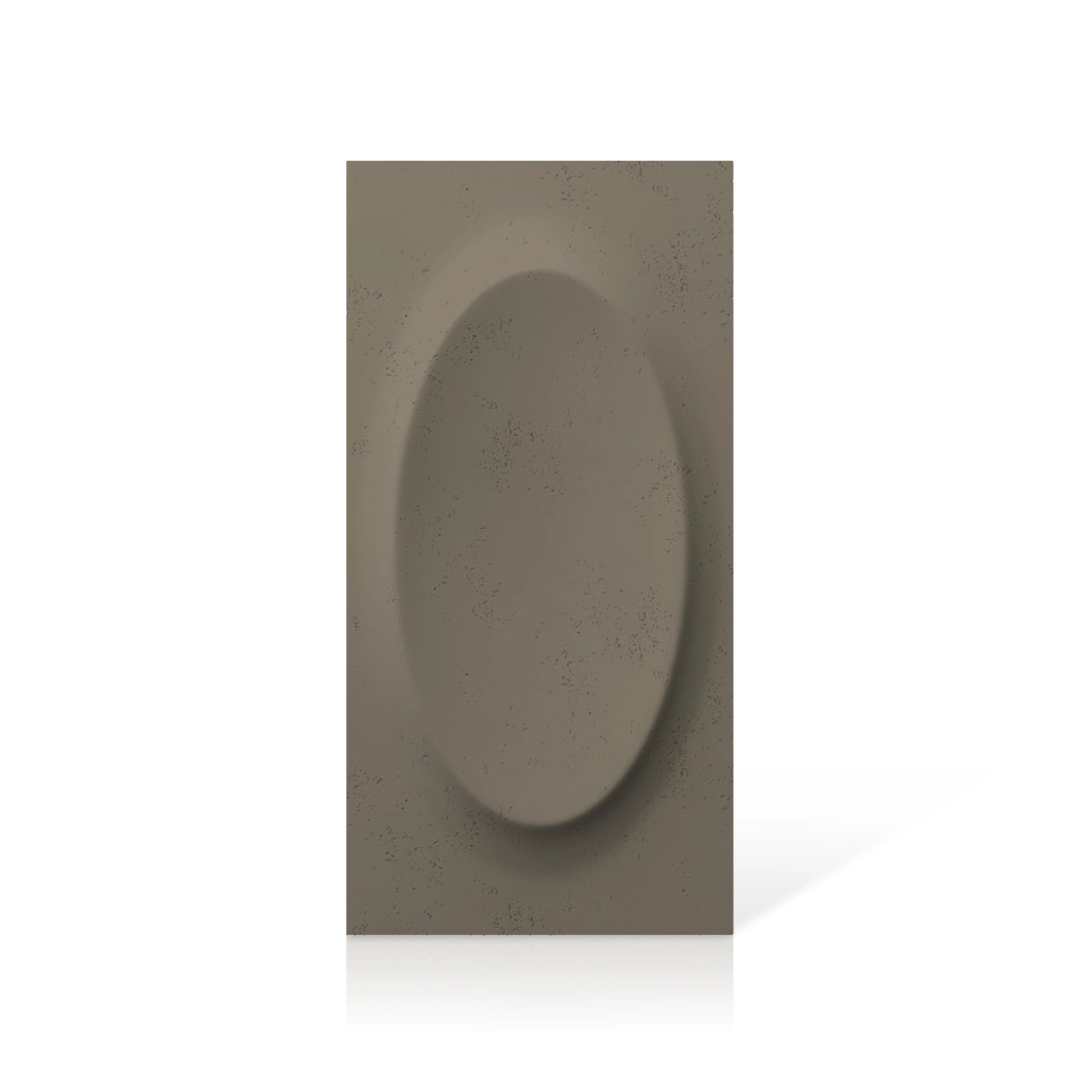 3D Concrete Wall Panels OVAL colour swatch on white background DecorMania.eu