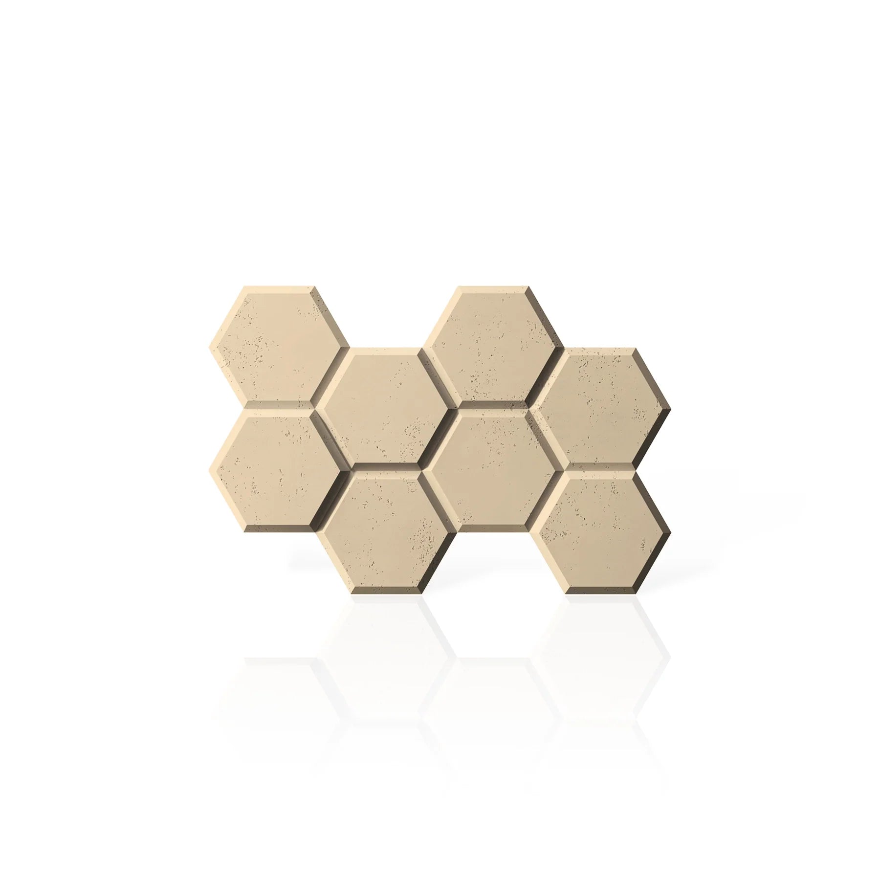 3D Concrete Wall Panels HEXAGON colour swatch on white background DecorMania.eu