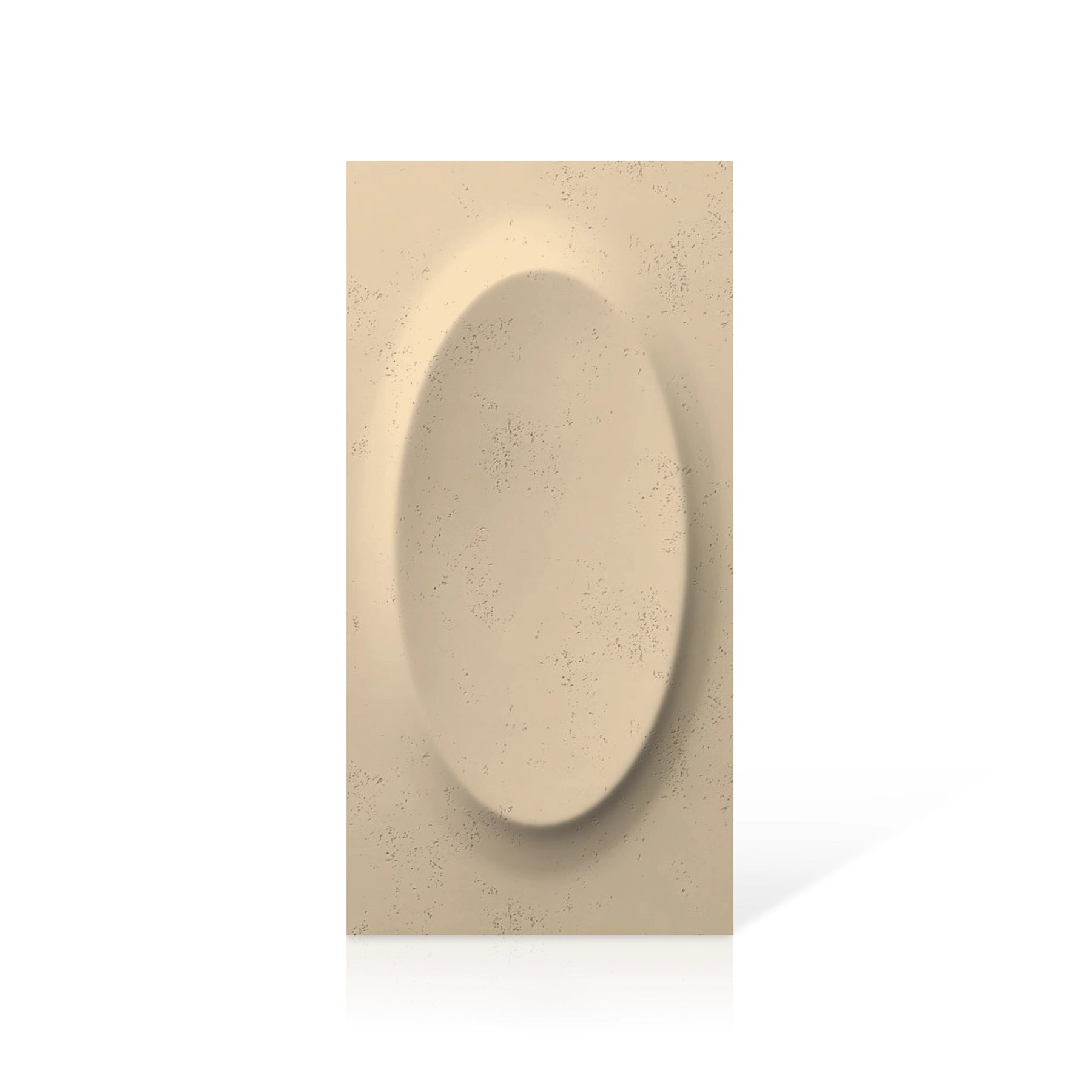 3D Concrete Wall Panels OVAL colour swatch on white background DecorMania.eu