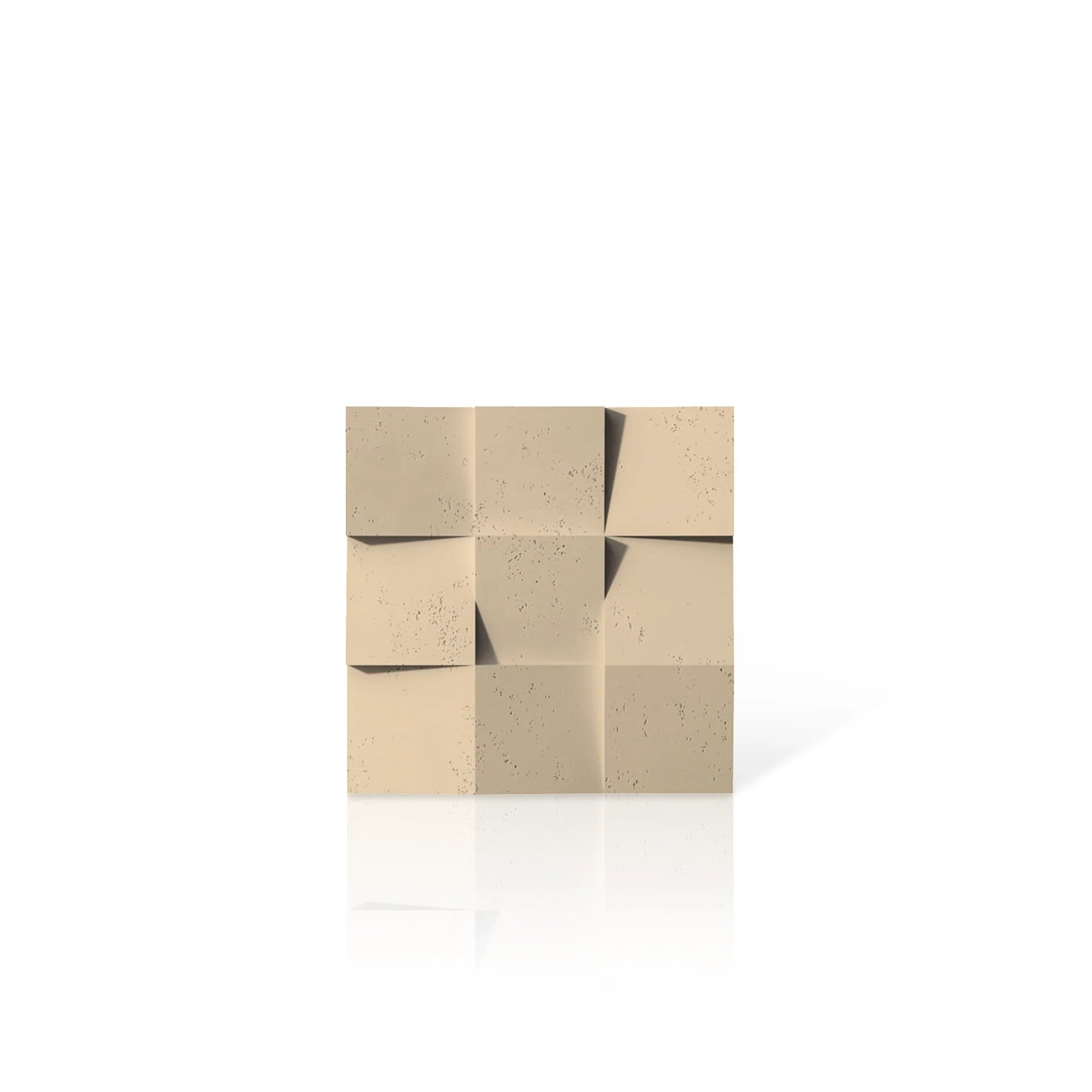 3D Concrete Wall Panels SQUARES colour swatch on white background DecorMania.eu