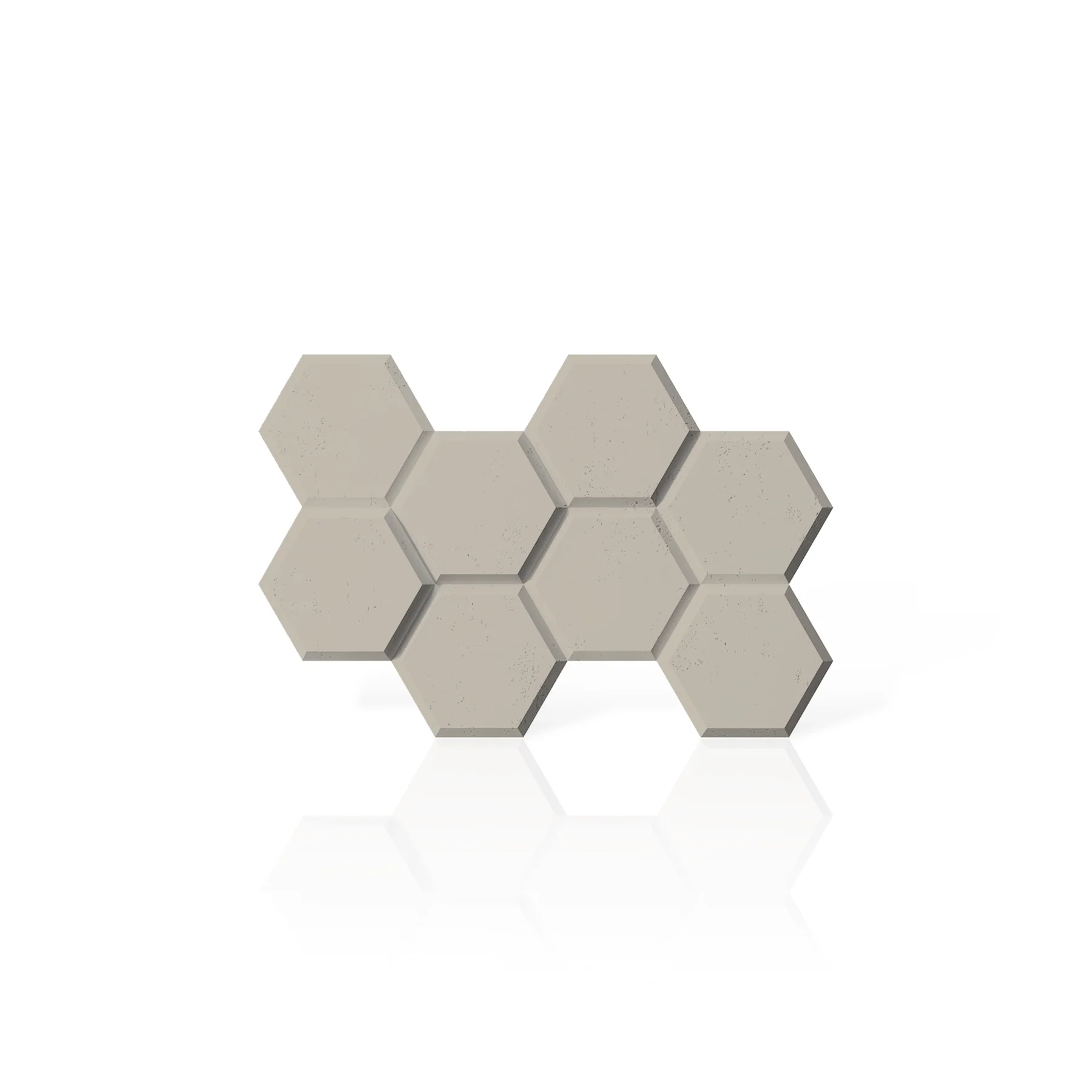 3D Concrete Wall Panels HEXAGON colour swatch on white background DecorMania.eu