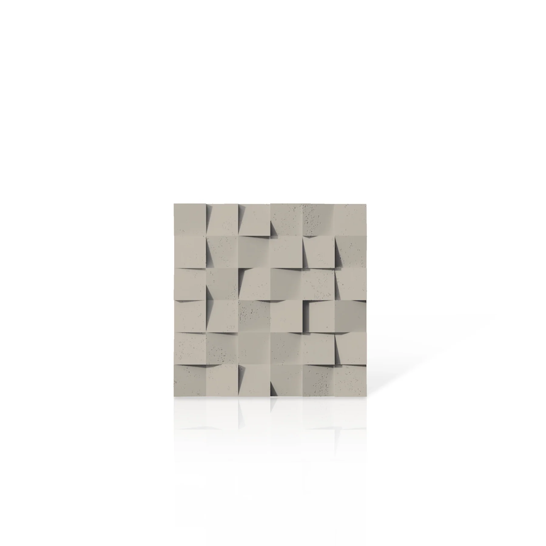 3D Concrete Wall Panels MULTISQUARES colour swatch on white background DecorMania.eu