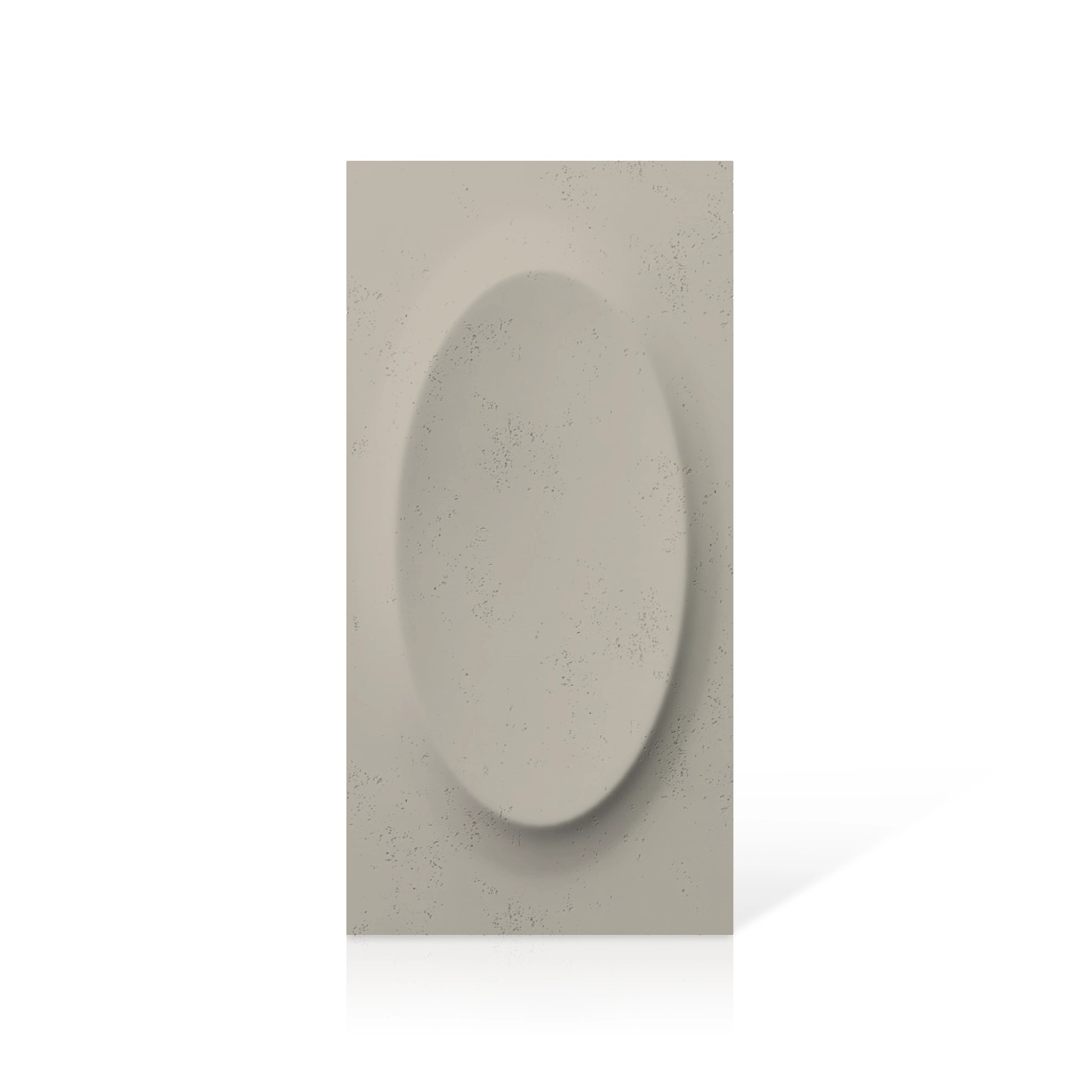 3D Concrete Wall Panels OVAL colour swatch on white background DecorMania.eu