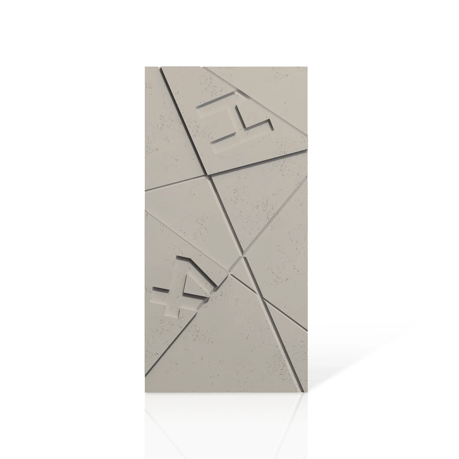 3D Concrete Wall Panels GRAPHICS MODELS C&D colour swatch on white background DecorMania EU